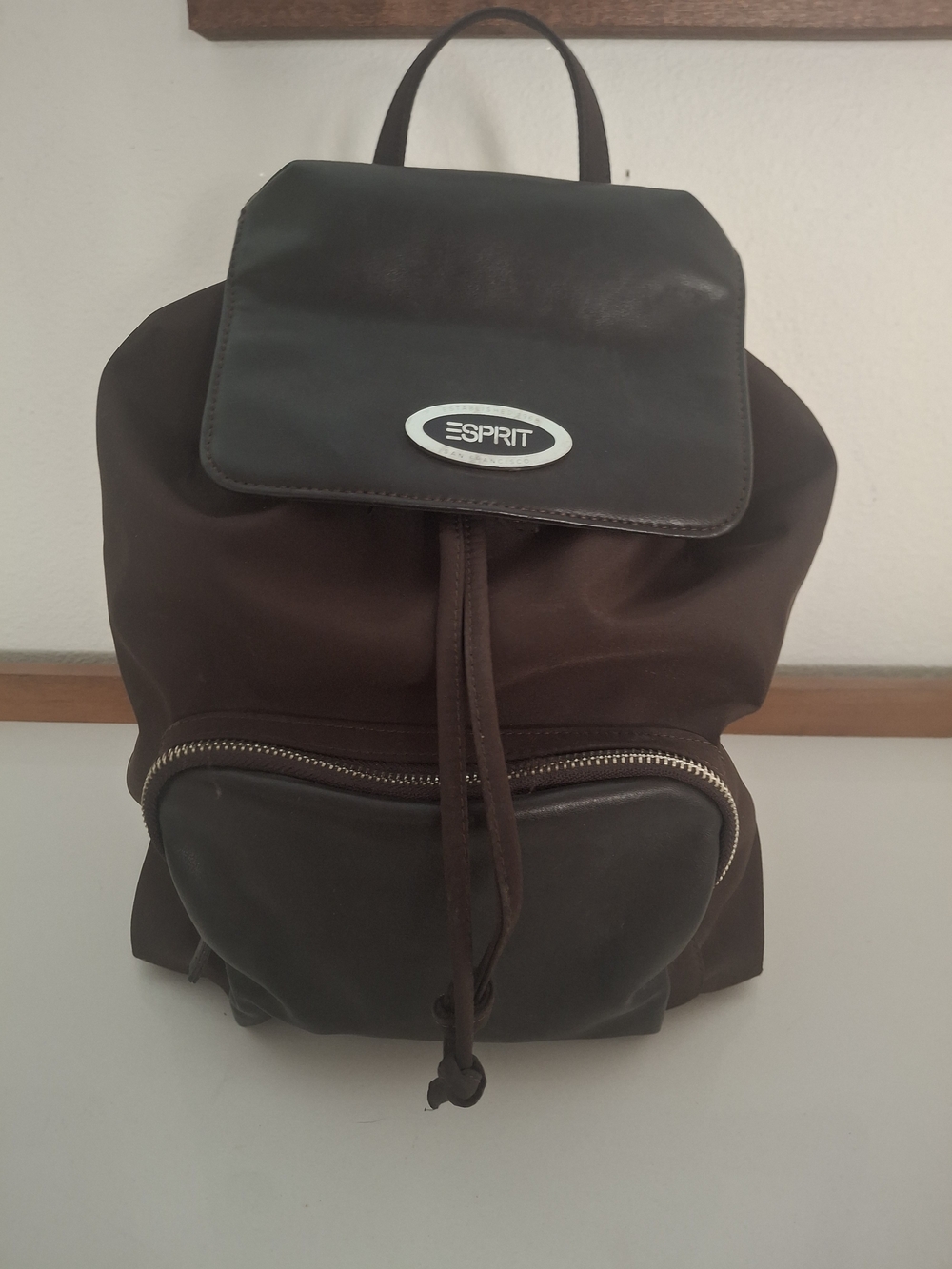 Vintage Esprit Women's Brown Mini Backpack - Casual Daypack